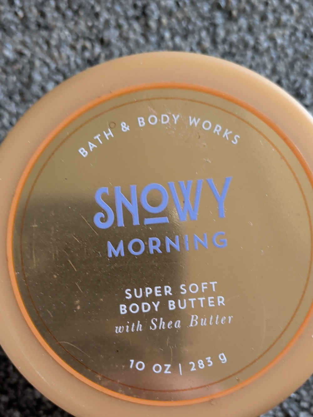 Bath & Body Works Snowy Morning Body Butter - Tan and Blue Label